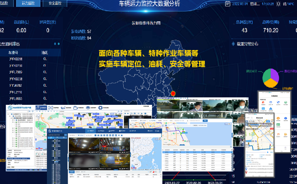 上海和江苏某市环卫车辆综合管理平台